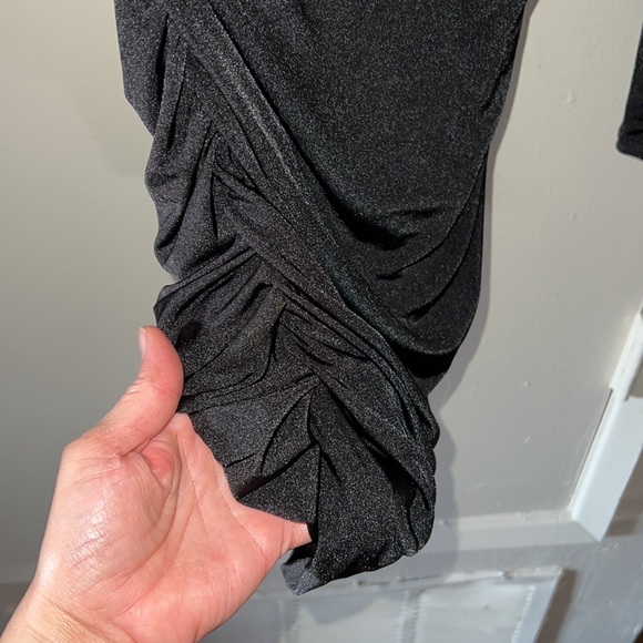 WindsorMesh Ruched Black Mini Dress 👗 - Picture 7 of 9